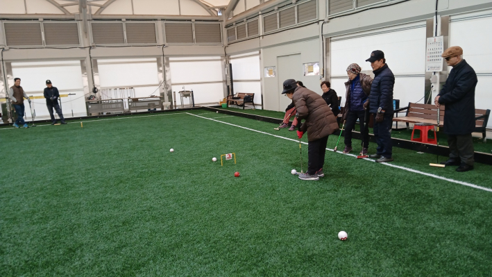 게이트볼 경기 장면