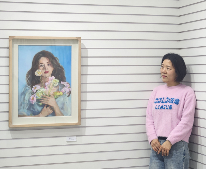 김복녀 작가와 '꽃을 든 여자' 초상화