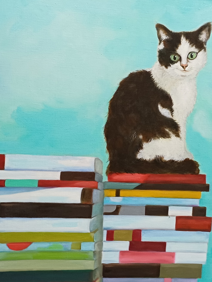 헤밍웨이와 고양이, 2026, Oil on Canvas, 72.7✕53cm