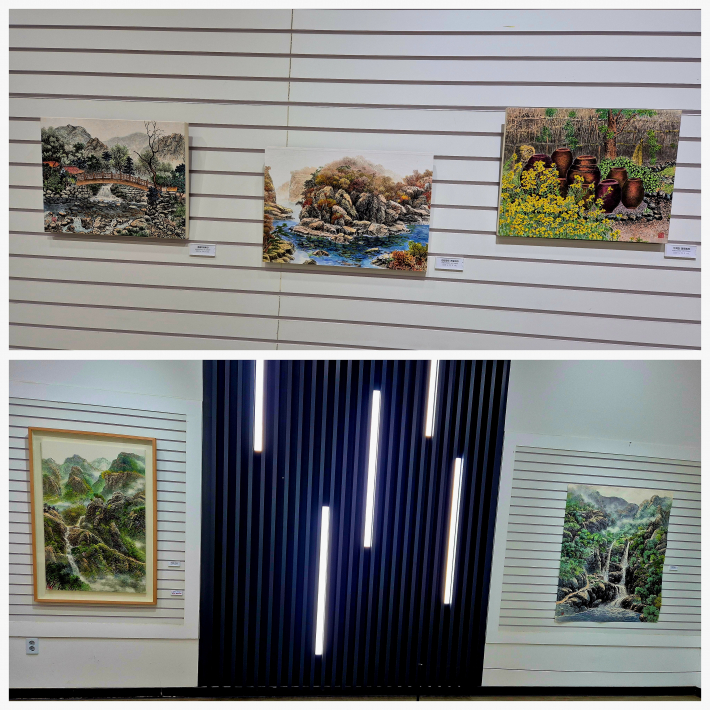 정평년 작가 전시 작품들