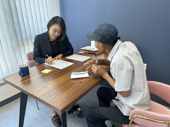 2025년도에 「법률사무소 수임」과 진행했던 무료법률상담 사진