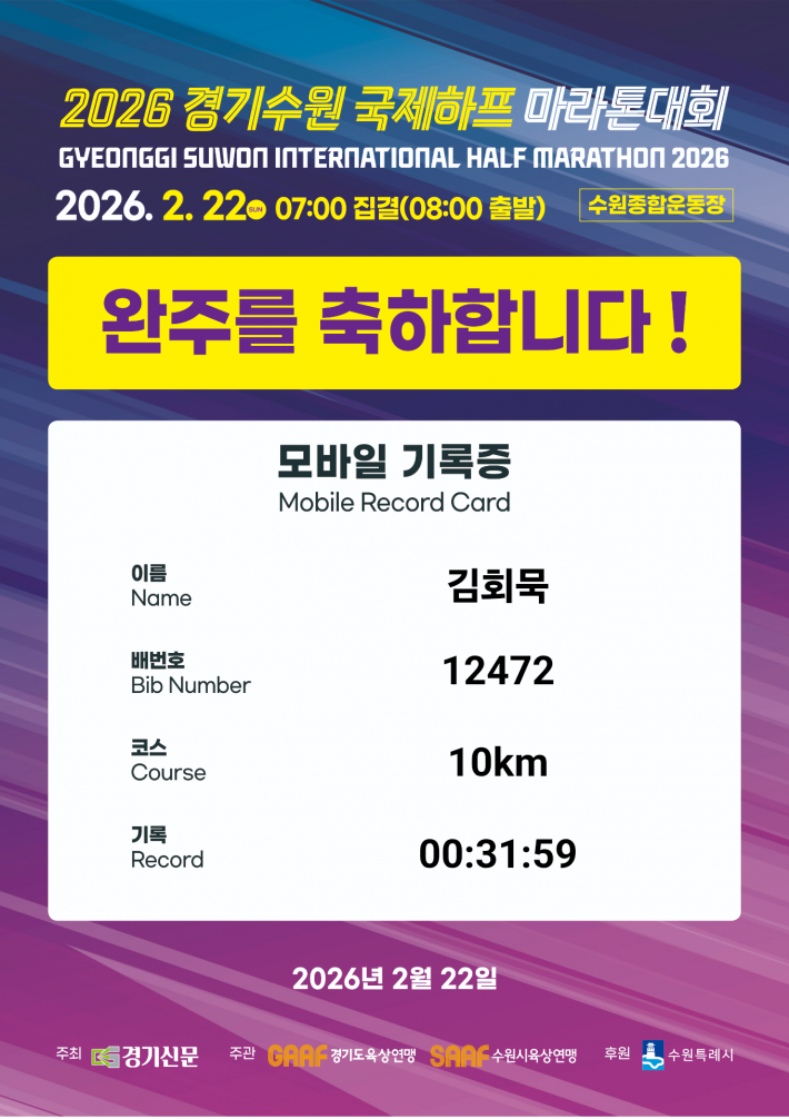 김회묵 선수의 모바일 기록증