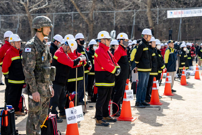 수원시 봄철 산불진화 모의훈련 (사진 제공=수원시공원녹지사업소)