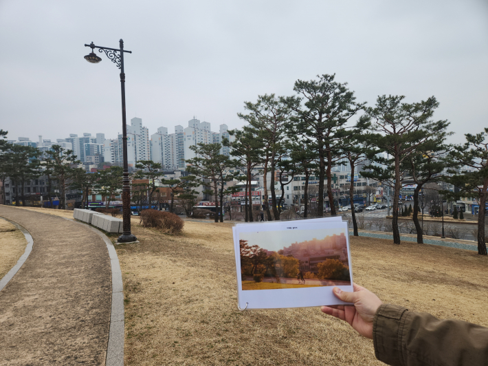 드라마 '이태원 클라스'에서 주인공들이 고등학생 시절 버스를 타기 위해 뛰어가던 장면이 촬영된 장소