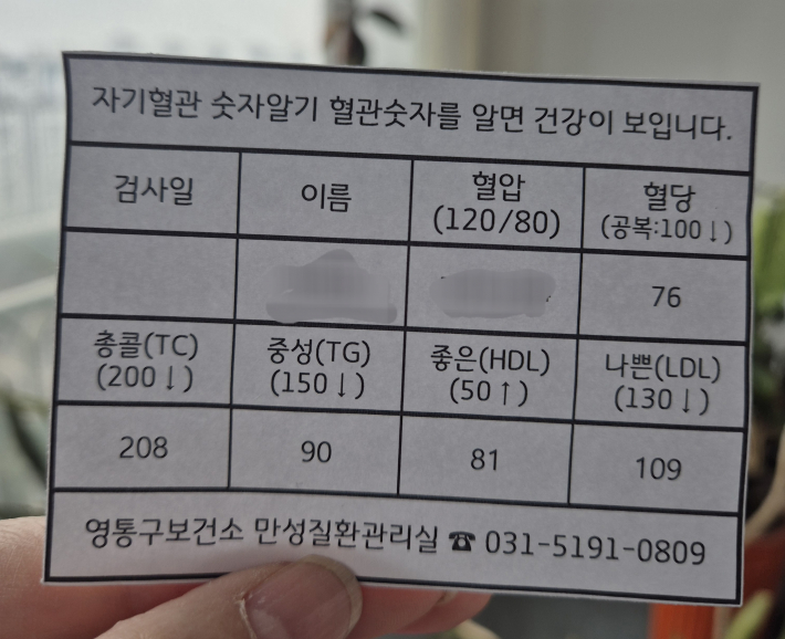 사전검사 결과지