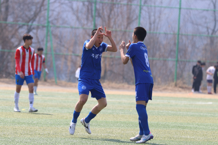 김규민선수의 골 세리머니