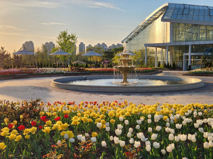 수원 일월수목원 정원.