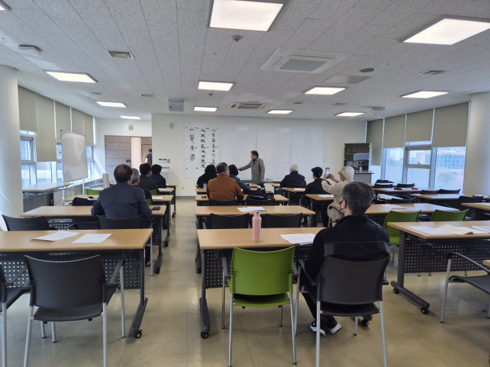 수원박물관 서화교실 수업 전경