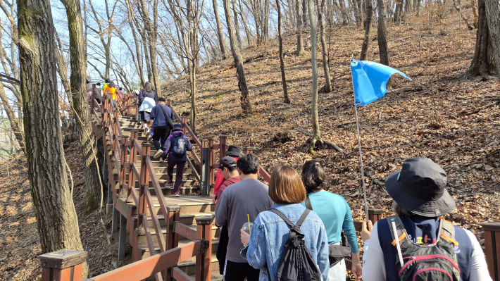 모수길은 오르락내리락 산속을 걷는 코스로 자연을 더 가까이에서 느낄 수 있다.