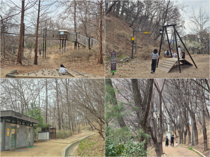 짚라인 구간과 인접한 산책로 주변에는 화장실과 연결 동선이 이어져 있어 이동 편의가 좋은 편이다.