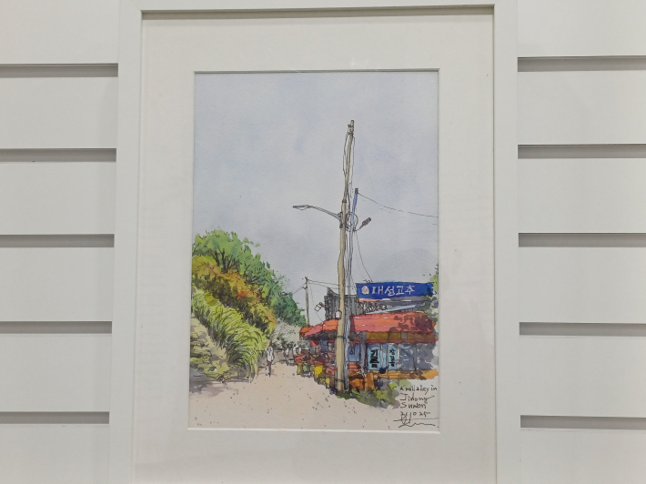 지동 시장 골목, 41.5×32.5cm, pen & water colors
