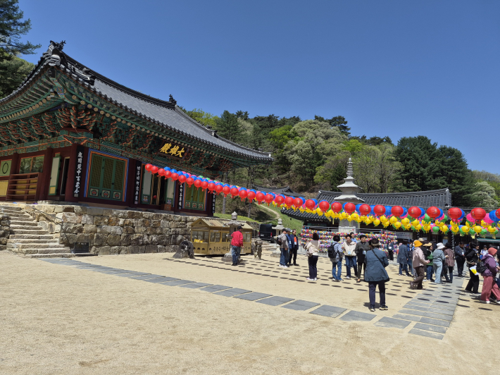 구룡사를 탐방하는 문인협회 회원들