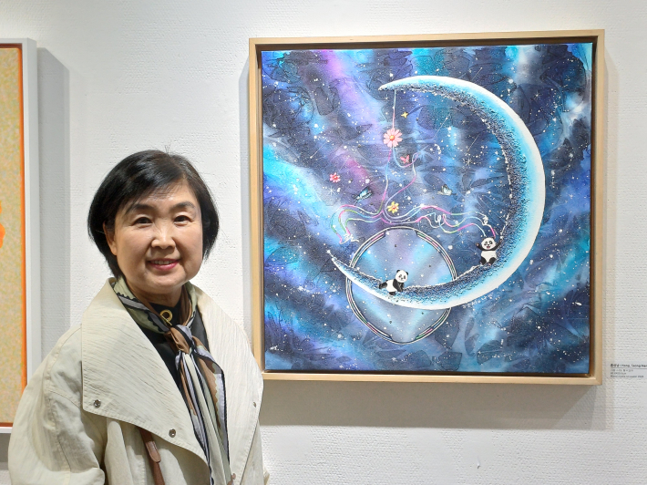 홍성난 작가, 기원-너도 할 수 있다. 60.6✕60.6cm, Mixed media on Paper, 2026  