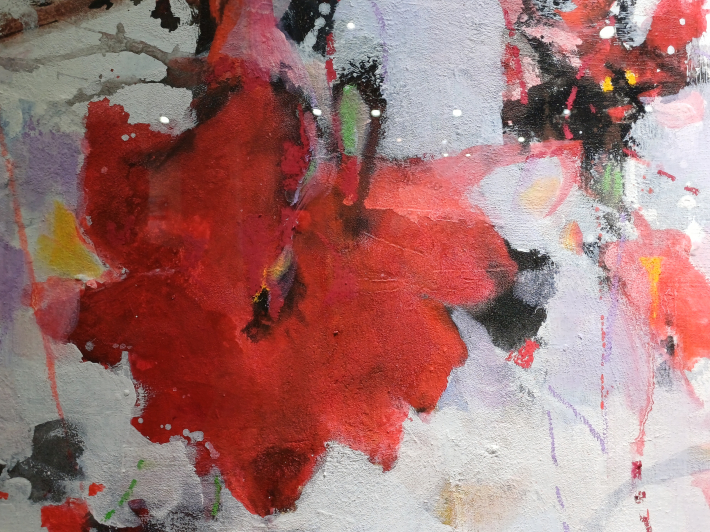 박성현 작가, 화비화, 60.6✕72.7cm, mixed media on canvas