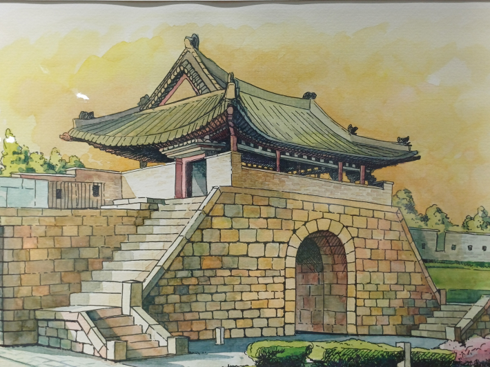 S.BATTS00J(Ph.D), 수원화성 창룡문 풍경화