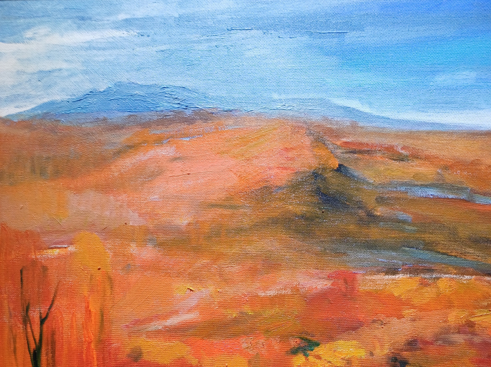 박태홍 작가, 천왕봉이 보이는 피아골, 53.0✕40.9cm, oil on canvas