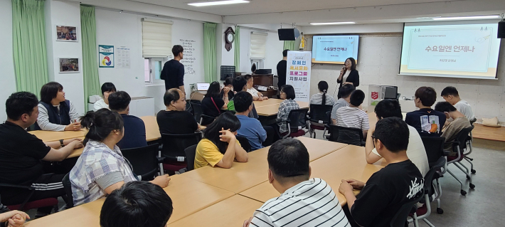버드내도서관이 20일 독서문화 프로그램을 운영하고 있다.     