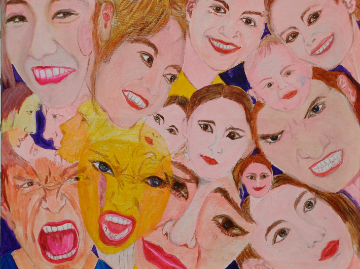희로애락, 혼합재료, on canvas, 45.5✕64.7 cm, 2026
