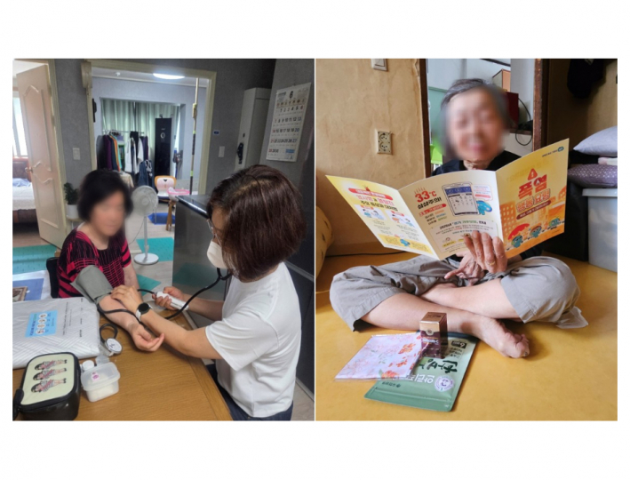 방문 전문인력이 직접 가정을 방문해 건강 상태를 살피고, 폭염 예방 수칙을 안내하며 어르신들의 안전한 여름나기를 집중 지원하고 있다.
