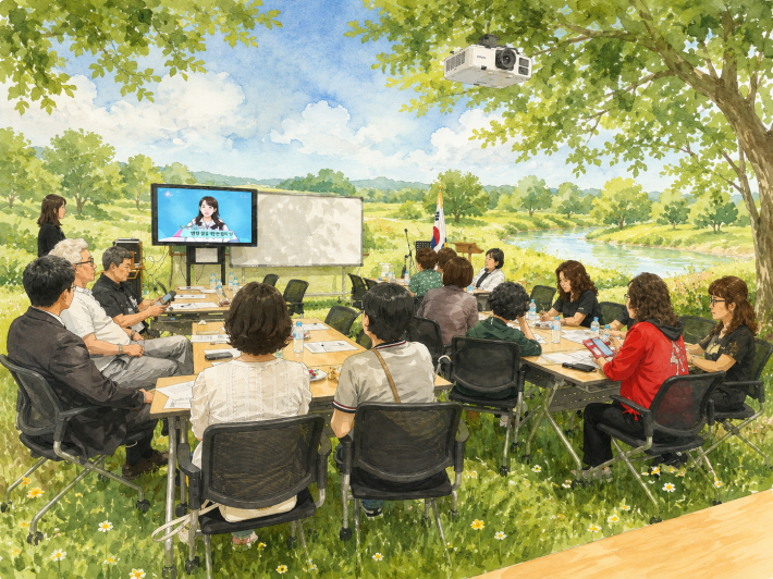 AI로 만들어 본 수업 이미지 (출처 : 원종효 보조강사)