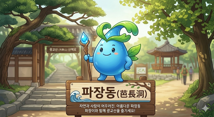 참가자가 AI를 활용해 만든 파장동 홍보 캐릭터 이미지. 지역의 특색을 살려 마을 홍보 콘텐츠로 제작해 보며, 생성형 AI가 주민자치 홍보에 활용될 수 있음을 확인했다.