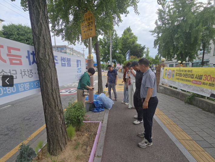 세류3동 마을리빙랩 사업 현장 점검 모습