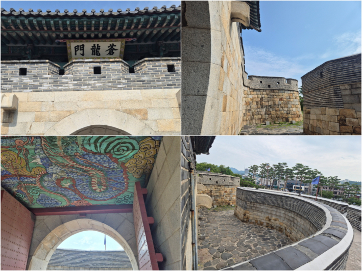 웅장한 성문과 곡선미가 돋보이는 옹성, 그리고 천장을 수놓은 화려한 청룡의 자태까지! 창룡문의 안팎을 오가며 만난 다채로운 풍경들을 한데 모았다.