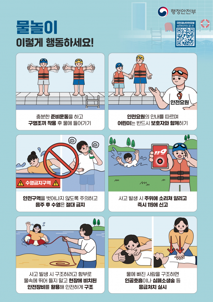 출처: 행정안전부 '물놀이 국민행동요령 포스터'