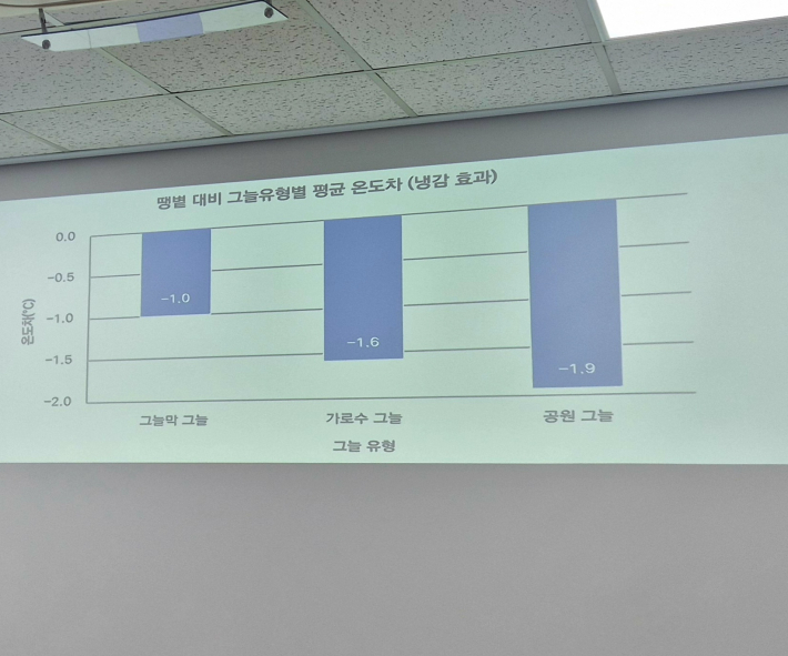 그늘의 평균 온도차 데이터