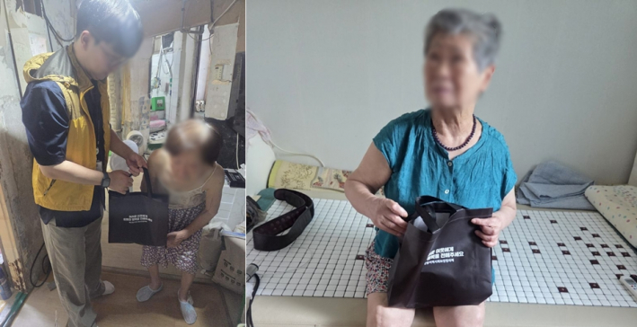 사례대상자 가정에 방문하여 안부를 살피고, 후원물품을 전달하였다.