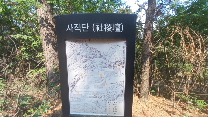 사직단 비석 전경