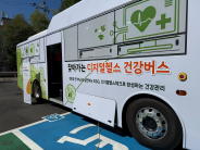 ▲ 찾아가는 ‘수원새빛노인건강버스’ 진행 사진
