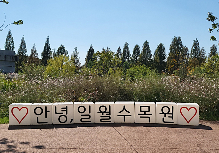 일월수목원의 푸른 숲길이 어르신들을 반갑게 맞이하고 있다.