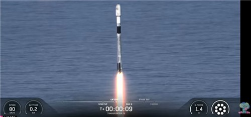 기후위성 탑재한 팰컨9 로켓 발사