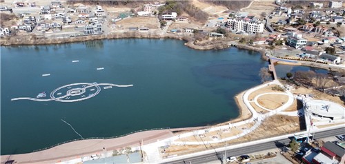 안성시 금광호수 변 칠곡호수공원 전경