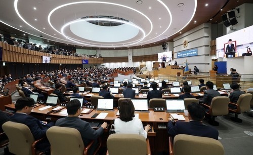 경기도의회 임시회 본회의 모습