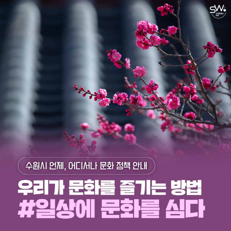 수원시 언제, 어디서나 문화 정책 안내