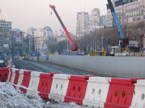 수원 법원사거리 입체화도로 공사 한창_1